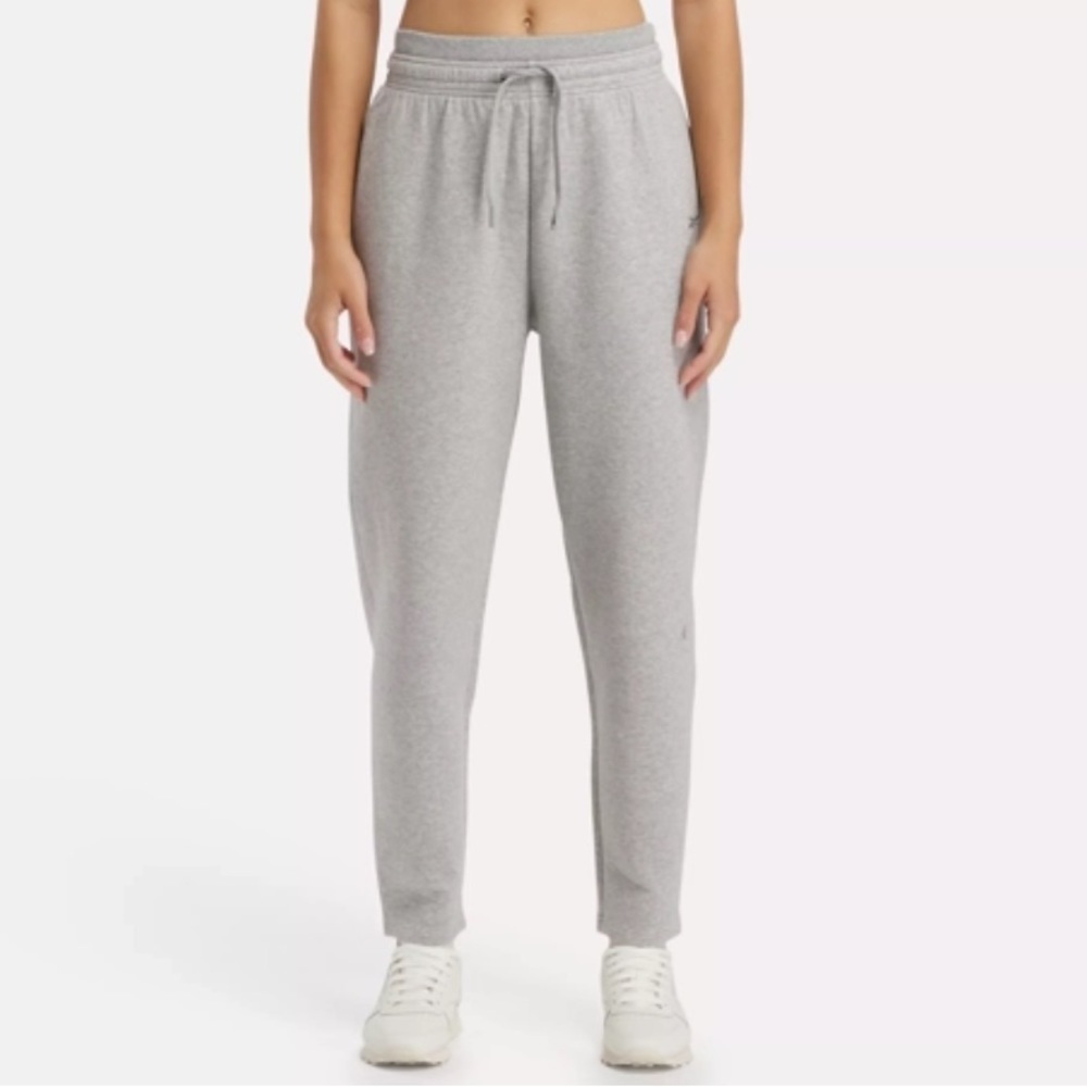 REEBOK vintage grey sweatpants snatched waist flare leg